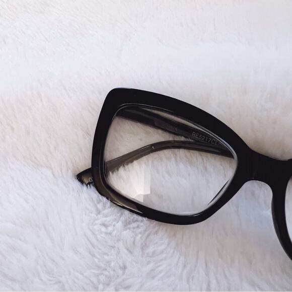 Leila Black Cateye Oversized Reader Glasses - Picture 3 of 9